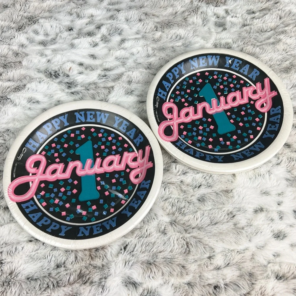 Vintage 1988 New Year Plates (Set of 2)